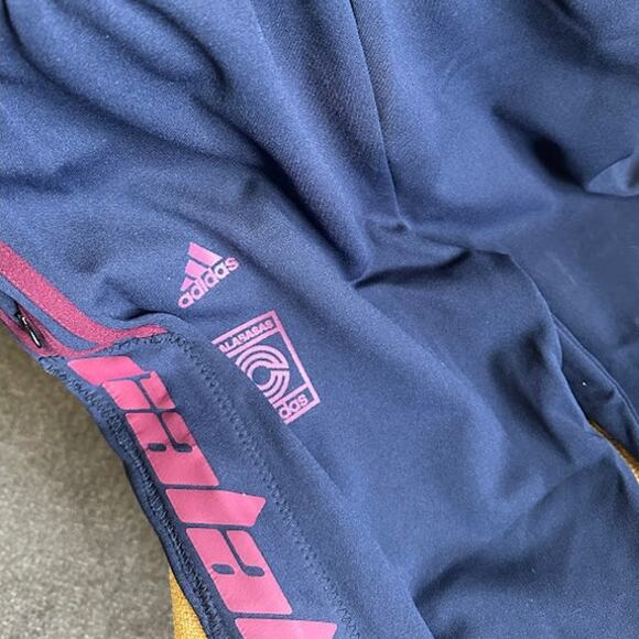 Adidas x Calabasas Jogger Pants Burgundy Red Stripes on Navy - Picture 6 of 6